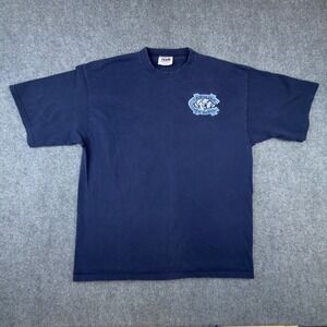 Vintage UNC Tar Heels Team Edition T-Shirt XL Navy Blue Embroidered Made in USA